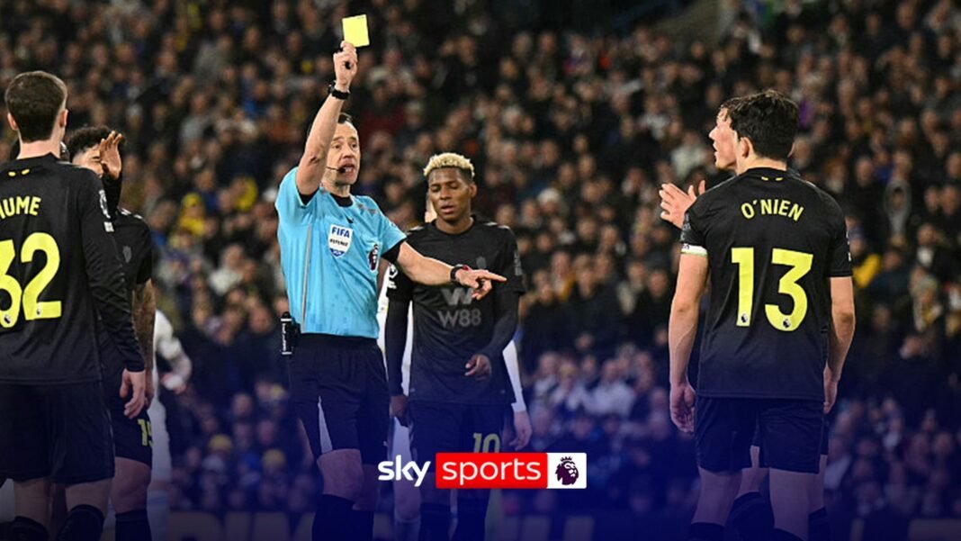 Leeds vs Sunderland: Luke O’Nien is booked in bizarre fashion at Elland Road