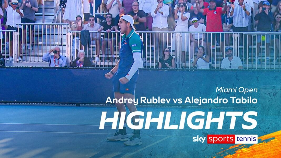 Andrey Rublev vs Alejandro Tabilo | Miami Open highlights