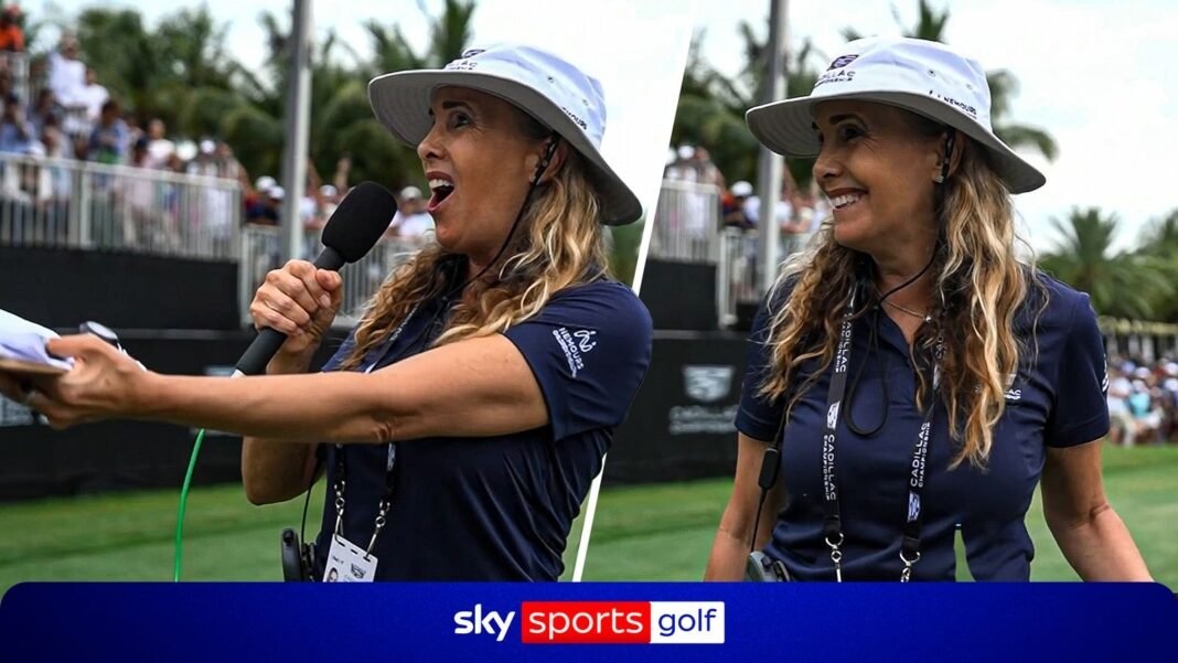 PGA Tour: Possibly the most enthusiastic announcer welcomes leader Cameron Young to the tee
