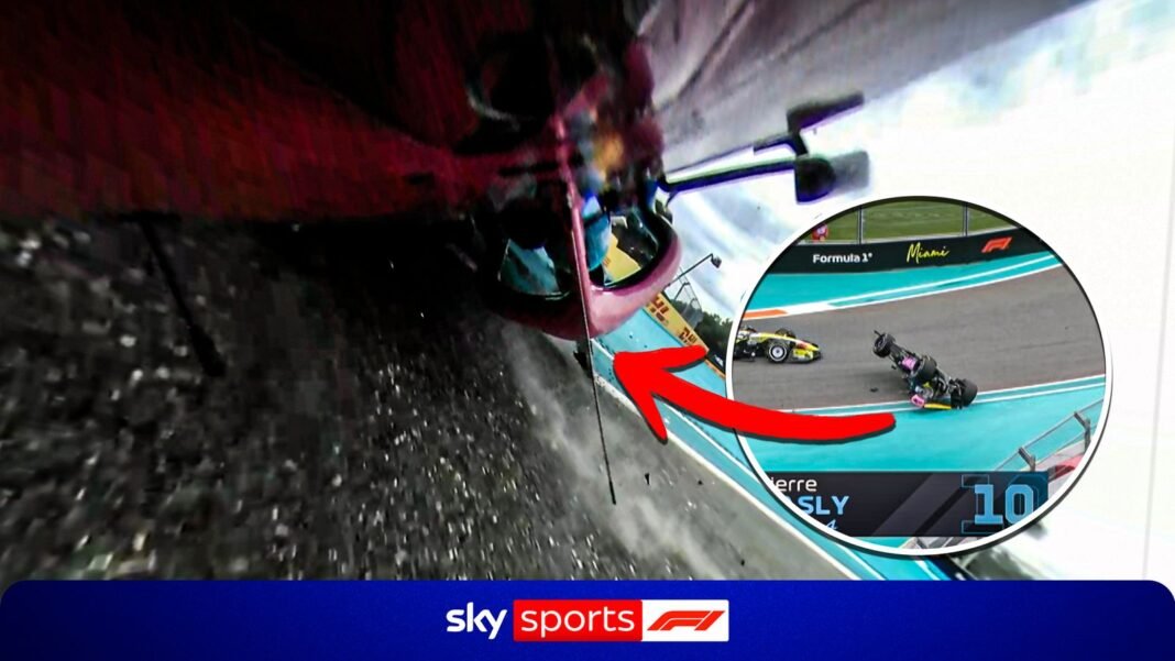 Miami Grand Prix: New angle of Pierre Gasly’s flip shows how Halo prevented serious injury!