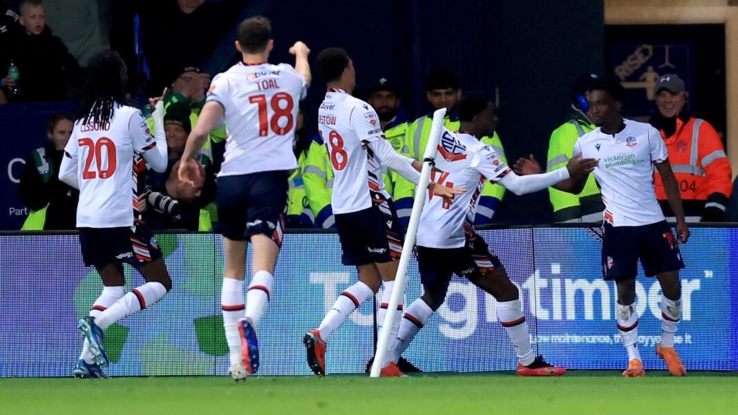 Bolton edge Bradford in first leg of L1 semi after super Cozier-Duberry strike