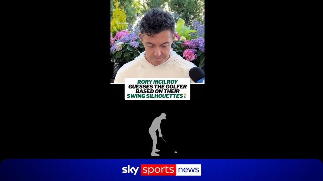 Can Rory McIlroy guess the golfer based on swing silhouettes?