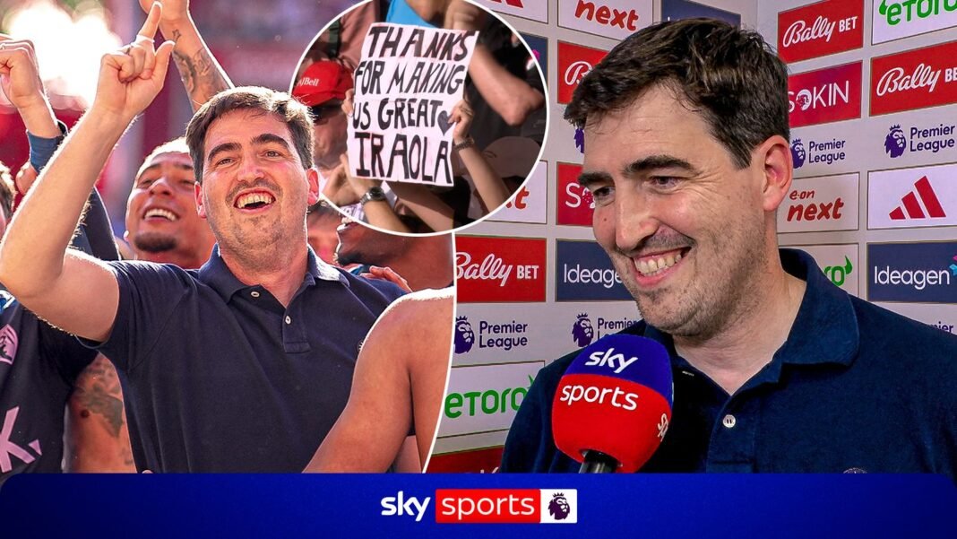 Andoni Iraola: I love Bournemouth players a lot after incredible three-year journey