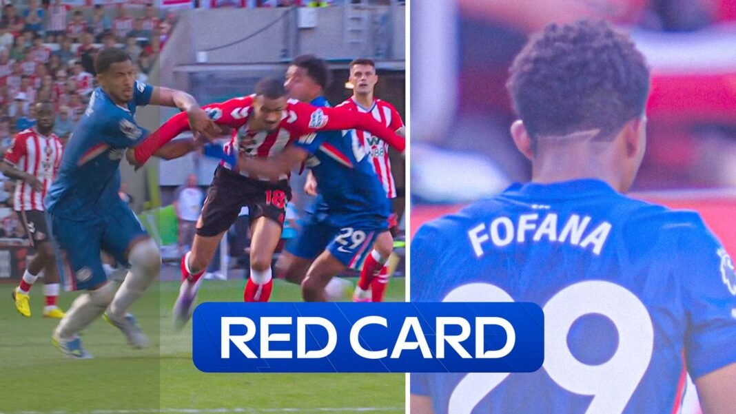 Sunderland vs Chelsea: Fofana sent off after second booking