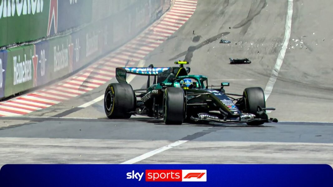Monaco GP: Fernando Alonso hits wall to bring out red flag!