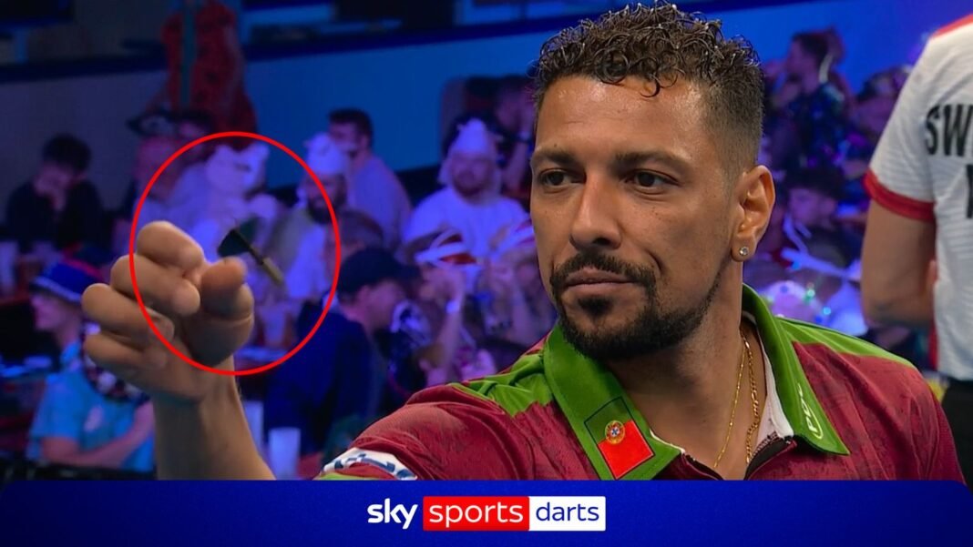 ‘Did you see that!?’ | Luis Camacho catches dart mid air and throws it!