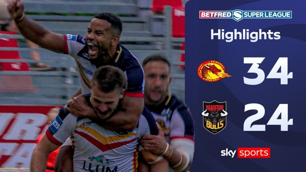Catalans Dragons 34-24 Bradford Bulls | Super League highlights