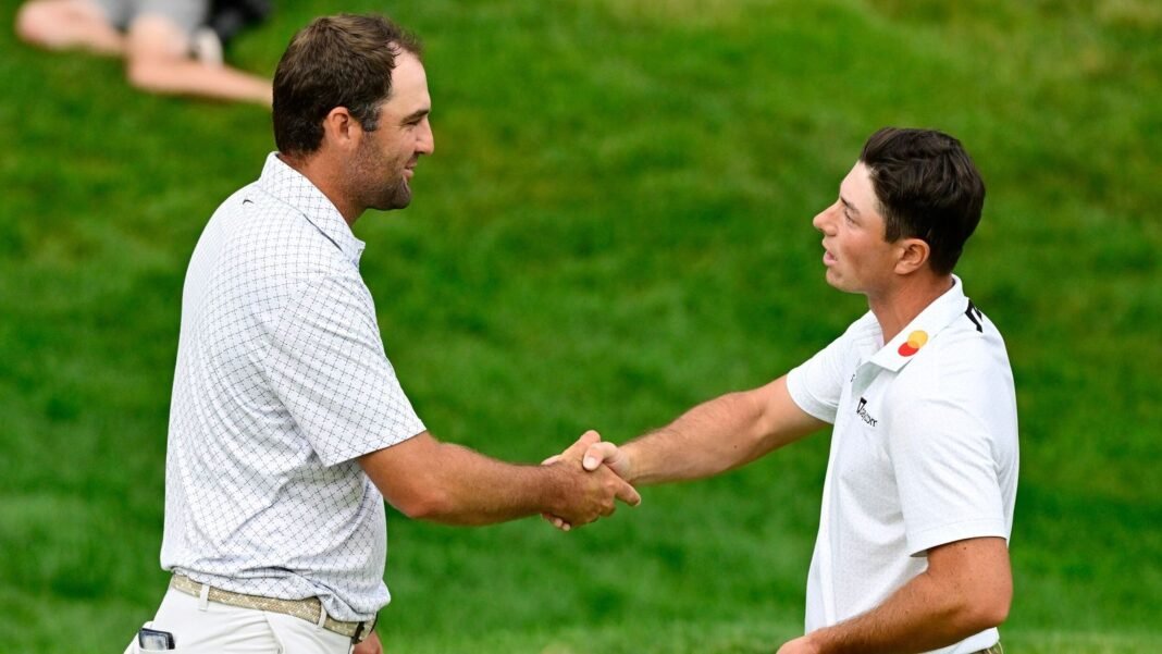 Travelers Championship: Viktor Hovland leads Scottie Scheffler going into final round