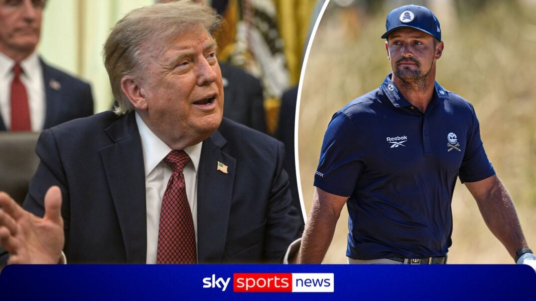 President Donald Trump dodges Bryson DeChambeau controversy after intervention claims