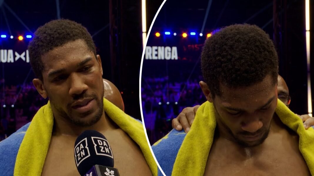 Anthony Joshua pays an emotional tribute to his close friends who were killed in car crash