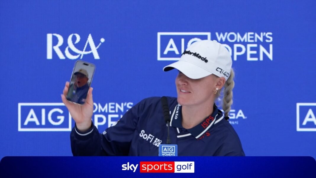 AIG Women’s Open: Charley Hull pulls hilarious scratchcard prank on caddie | Golf News | Sky Sports