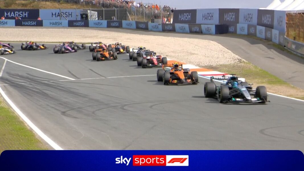 Russell keeps Sprint lead as Norris fights off Leclerc