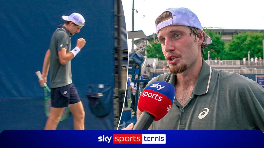 Toby Samuel: Brit reacts after first Grand Slam win at US Open