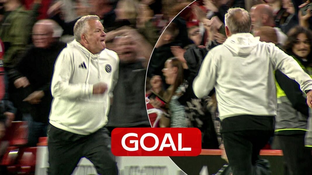 Chris Wilder or Jose Mourinho? Blades boss runs down touchline after late winner!