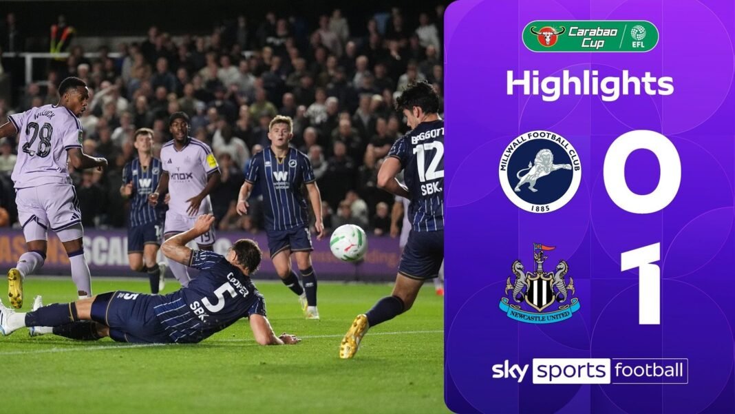 Millwall 0-1 Newcastle United | Carabao Cup Highlights