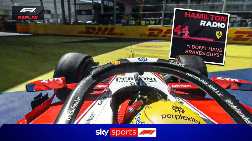 Spanish Grand Prix: Lewis Hamilton forced to retire after brake issue in Madrid