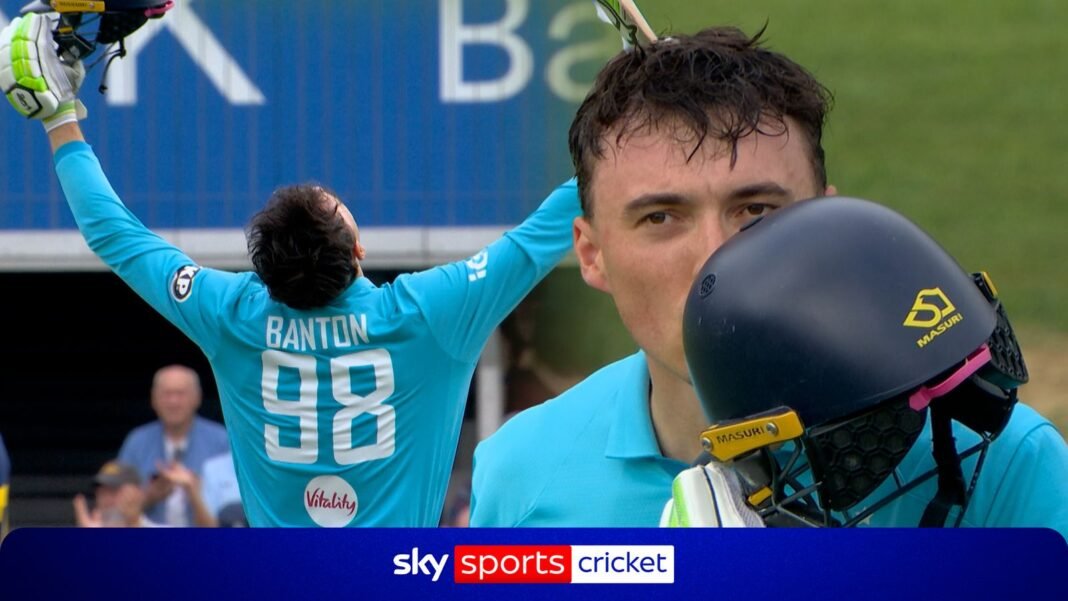 England vs Sri Lanka: Watch every boundary from Tom Banton as he claims his first ODI 100