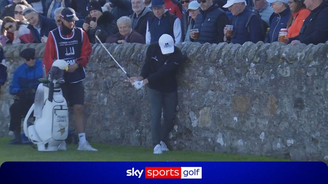Alfred Dunhill Links Championship: Golfer attempts famous Road Hole shot